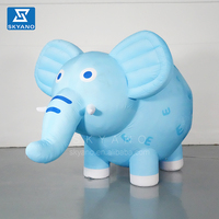 Éléphant de dessin animé gonflable gros éléphant animal personnage de dessin animé mascotte matériel en peluche
