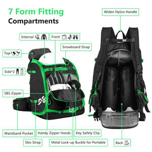 Échantillon gratuit de sacs à dos pour chaussures de ski 55L imperméables et résistants à la neige, sacs à dos de snowboard et de ski, sacs à bagages, sacs de voyage pour chaussures de ski - Product Image 4