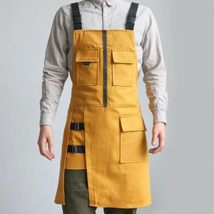 Tablier sans manches en jean pour hommes et femmes pour nettoyer le café coiffeur jardinage Restaurant serveur vêtements de travail - Product Image 6