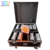 WEDOSTAGE 13200MAH Projecteur LED Par Slim sans fil rechargeable 6-en-1 RGBAW+UV, angle de faisceau 25/40°, longue autonomie pour événements DJ