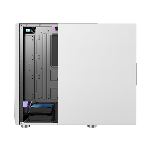 Snowman PC <strong>Case</strong> Pre Installed Multi ARGB <strong>Fan</strong> ATX Mid Tower Gaming PC Case180&deg; Panoramic Glass <strong>with</strong> White Black Pink <strong>BIG</strong> SizeCase - Product Image 6