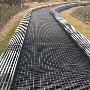 Plate-forme <span class=keywords><strong>amovible</strong></span> personnalisée pour plancher Grille en acier clôture Grille en acier galvanisé Matériaux de construction en métal - Product Image 4