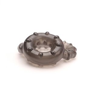Ensemble de bagues péniennes en caoutchouc souple triple fixation noires pour retarder l'éjaculation et retenir le pénis pour les couples - Product Image 3