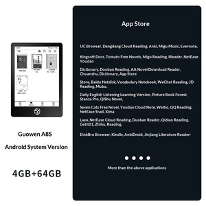 Liseur électronique de 6 pouces, lecteur de livres électroniques, Android 11, écran E Ink 300 PPI, version chinoise A8/A8S, prend en charge le PDF, noir <span class=keywords><strong>et</strong></span> blanc, appareil respectueux des yeux - Product Image 2