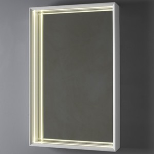App Flaminia 120 specchio per il trucco a LED di lusso Art déco a parete ovale incorniciato specchio da bagno per la decorazione cosmetica luce per il trucco - Product Image 2