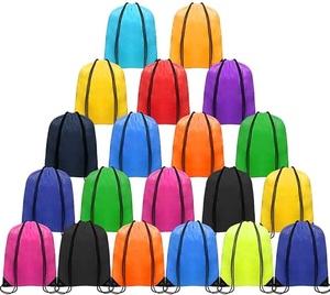 High Quality Polyester Draw String Sports Backpack Gym Bag Waterproof Promotional Fitness Drawstring Bags With Custom Printing L