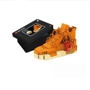 Funny basketball famous sneaker model micro blocks sneaker building block Toys