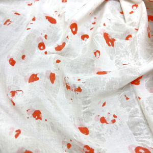 Tissu en coton Salt Shrink 80 g/m² à motif éclaboussures d'orange, sans repassage, en stock, pour robe, chemisier, haut, largeur 50 pouces - Product Image 5