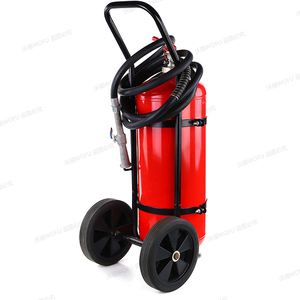 Extincteur à poudre sèche ABC sur roues WOFU MFZL50 50 kg 40% |   CE ISO |   Rechargeable |   Pistolet à peinture en aluminium et tuyau inclus - Product Image 2
