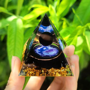 PuJiang grosir batu penyembuhan piramida ortonit dan piramida Amethyst Orgone Spiritual piramida ornamite Reiki - Product Image 6