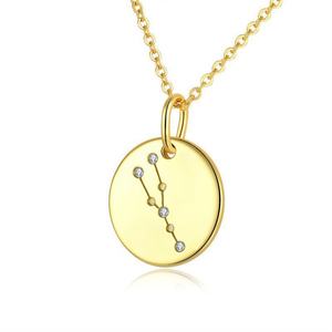 Nouveauté 2024 : Collier Horoscope en Acier Inoxydable Poli Miroir, Anti-ternissement, Plaqué Or, Chaînes Tendance, Vente en Gros - Product Image 1