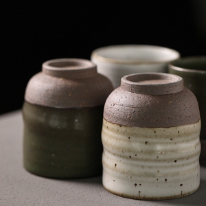 ถ้วยชาญี่ปุ่นวินเทจทำมือสำหรับโรงแรมมีจุดสองสี MSH - Product Image 3