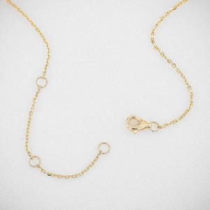 สร้อยคอทองคำ 18k สีเหลืองรุ้ง: ประดับเพชรทรงลูกแพร์ - Product Image 3