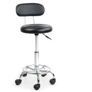Chaise <span class=keywords><strong>de</strong></span> barbier pivotante professionnelle SM-4128A, <span class=keywords><strong>tabouret</strong></span> <span class=keywords><strong>de</strong></span> salon réglable en hauteur avec base chromée pour salon <span class=keywords><strong>de</strong></span> beauté, coiffeur - Product Image 1