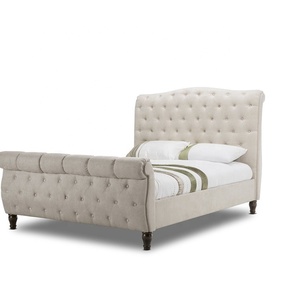2019 Offre Spéciale conception <span class=keywords><strong>de</strong></span> luxe <span class=keywords><strong>de</strong></span> haute qualité velours fabrica sommier avec boutons sur <span class=keywords><strong>lit</strong></span> incurvée pour la maison et l'hôtel - Product Image 1