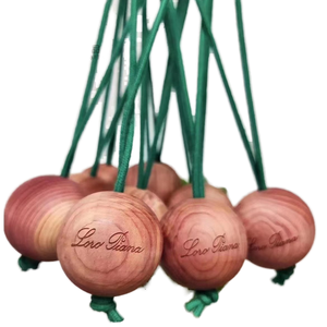 Boules en bois de cèdre <span class=keywords><strong>rouge</strong></span> en gros, naturelles, anti-insectes et anti-mites, pour artisanat, ornements et pendentifs - Product Image 1