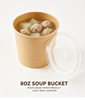 Bol à soupe en papier kraft imprimé OEM ODM, recyclable, jetable, avec feuille d'or, à paroi simple, pour porridge, petit-déjeuner et emballage à emporter