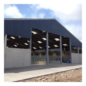 China Low Cost Prefab Metal Steel Structure Cow Goat Cattle Sheep Farm Building Barn Shed For Sale