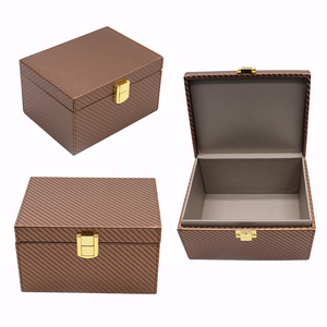 Sang trọng RFID chặn tín hiệu sợi carbon Faraday hộp da sang trọng kiểm soát truy cập chìa khóa xe - Product Image 1