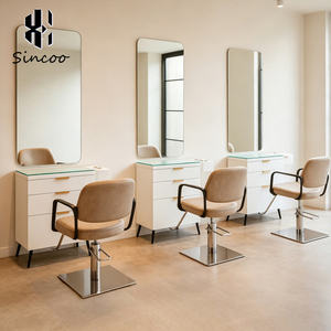 Luxury Modern Commercial Salon <b>Trolley</b> Cart MDF Solid Wood Texture Easy Moving Extra Large Professional Styling <b>Tool</b> Cabinet - Product Image 2