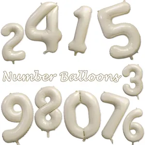 Balão de aniversário de hélio grande 40 polegadas para decoração de festas, balão creme de nylon grande, material ideal para festas, ideal para festas, venda imperdível