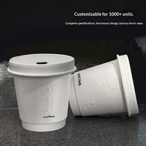 Bicchieri Monouso APP per Caffè e Tè, Bicchieri in Carta Texturizzata con Coperchi, per Bevande Calde Commerciali con Stampa Logo - Product Image 5