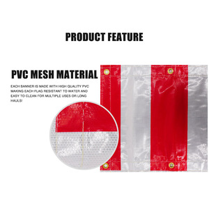 FMCSA 393.87 Approved Reflective Canadian "D" Sign Safety Warning <b>Banner</b> Flag with Grommets for Oversize Load - Product Image 3