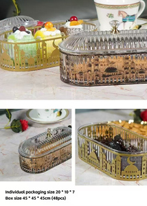 Plus beau plateau <span class=keywords><strong>de</strong></span> boîte à bonbons <span class=keywords><strong>de</strong></span> style château <span class=keywords><strong>en</strong></span> fer forgé arabe musulman pour les décorations <span class=keywords><strong>de</strong></span> vacances accessoires pour bracelets BANGLES - Product Image 6