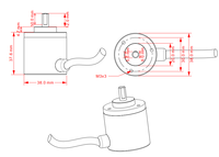 Encodeur rotatif absolu haute précision de 38 mm avec résolution de 21 bits ±0,07 °   Interface RS485 2,5M/115200 Protocole Modbus Tamagawa