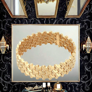 男女通用豪华铂金闪亮锆石镶嵌不褪色合金链节手链原创潮流纯银电镀 - Product Image 3