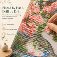 Kit de Peinture Diamant 5D KS Craft Jiangnan Water Town, Perles Rondes Spéciales, Art Diamant DIY, Décoration Murale Paysage Chinois, Cadeau