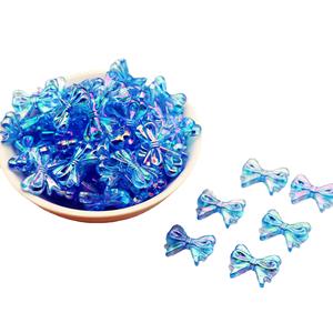 กิ๊บติดผมโบว์สีอะคริลิคสำหรับเด็กทำด้วยมือ DIY ชุบด้วยไฟฟ้าแนวแฟนตาซีลูกปัดลูไซต์พลาสติก - Product Image 5