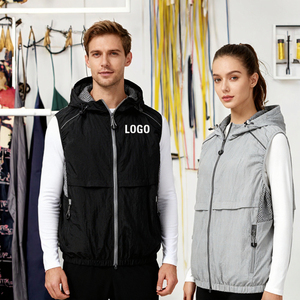 เสื้อแจ็คเก็ตวิ่งเทรลแบบมีฮู้ด ซิปหน้า ไร้แขน น้ำหนักเบา กันน้ำ กันลม แห้งเร็ว เหมาะสำหรับกีฬาฤดูหนาวและกิจกรรมกลางแจ้ง - Product Image 2