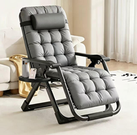 Fauteuil lune inclinable et pliable en acier inoxydable, multi-positions, moderne, durable, portable, avec repose-pieds épaissi, réglable, en tissu Oxford