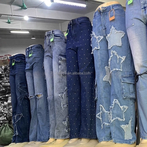 <span class=keywords><strong>Jean</strong></span> cargo décontracté ample et déchiré à jambe droite pour <span class=keywords><strong>femme</strong></span>, grande <span class=keywords><strong>taille</strong></span>, en denim, été 2026 - Product Image 1