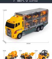 Jouets de l'armée en alliage Cars Container Truck Tank Military Truck Vehicle Mini Car Toys Carrier Truck Set for Sale