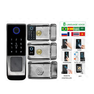 TUYA防水<span class=keywords><strong>WIFI</strong></span>電気デジタル指紋ドアロックTTロックリモートロック解除CerraduraInteligenteデジタルTuayスマートロック - Product Image 1