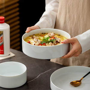 Plato de cena de cerámica blanca, vajilla de estilo nórdico, plato creativo para desayuno, plato para <span class=keywords><strong>hornear</strong></span> pasteles, restaurante, hogar, cocina, servicio - Product Image 3