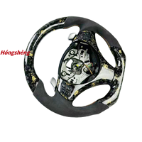 Volant sport en cuir Alcantara et fibre de carbone forgée jaune personnalisé pour BMW M3 E90 E92 E93 E91