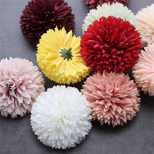 Décoration d'arc de fête de mariage fausses boules de pompons fleurs tête de chrysanthème artificielle - Product Image 4
