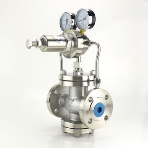 Regulator Gas Manual YK43X-16P Baja Anti Karat dengan Flens, <span class=keywords><strong>Pilot</strong></span> Piston Diafragma untuk Nitrogen/Udara Alami/Gas untuk Pengurangan Tekanan - Product Image 3