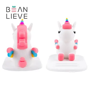 Custom Your Design Cute 3D Animal Unicorn Cell Phone Stand Kids Unicorn Mobile Phone Holder Stand