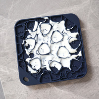 Tapis à lécher en silicone de qualité alimentaire pour chiots, avec logo personnalisé, avec ventouse lente, pour animaux de compagnie et chiens