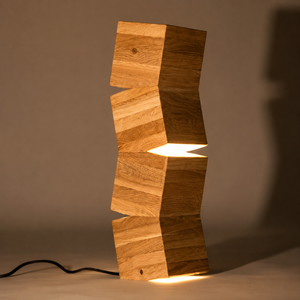 Lámpara de Mesa LED Minimalista de Madera Maciza, Luz Ambiental Artística de Madera para Interiores Contemporáneos y de Hostelería - Product Image 3