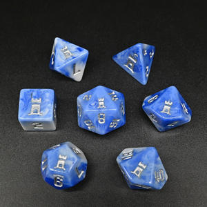 ชุดลูกเต๋าเรซิ่น DND 7 ชิ้น สำหรับเล่นเกมสวมบทบาท พร้อมโลโก้แบบกำหนดเอง และกล่องโลหะ - Product Image 3