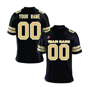 Maillot de football américain personnalisé en gros, nom et numéro de l'équipe brodés, logo, toutes couleurs, uniforme de supporter unisexe pour hommes, maille respirante - Product Image 3