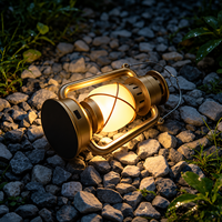 Lanterne à effet de flamme rechargeable avec charge Type-C, 3 modes d'éclairage, commande tactile pour le camping, le bar, la terrasse et la décoration de tente