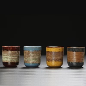 Orta doğu tarzı cafe kırmızı çin çay bardağı kahve fincanları kalın kahve fincanı seramik siyah doku ile - Product Image 2