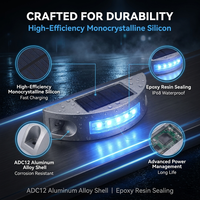 Balise solaire routière au design récent, réflecteur prismatique haute intensité, LED anti-choc, étanche IP68, éclairage longue durée résistant aux intempéries