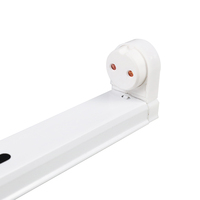 Support de tube LED T8 AC 165-265V, différents styles disponibles avec tête de lampe isolée pour bureau et entrepôt